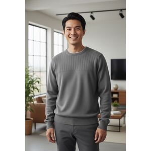 Sun River Clothing Mens L Grey Vintage Sweater